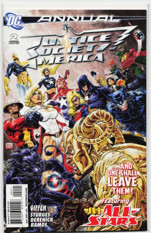 Justice Society of America: Annual #2 (DC Comics, 2010), raw, ungraded comic book — front cover
