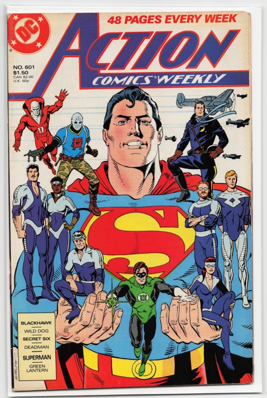 Action Comics Weekly #601 (DC Comics, 1988), raw, ungraded comic book — front cover