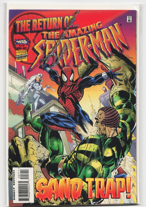 The Amazing Spider-Man #407 (Marvel Comics, 1996), raw, ungraded comic book — front cover