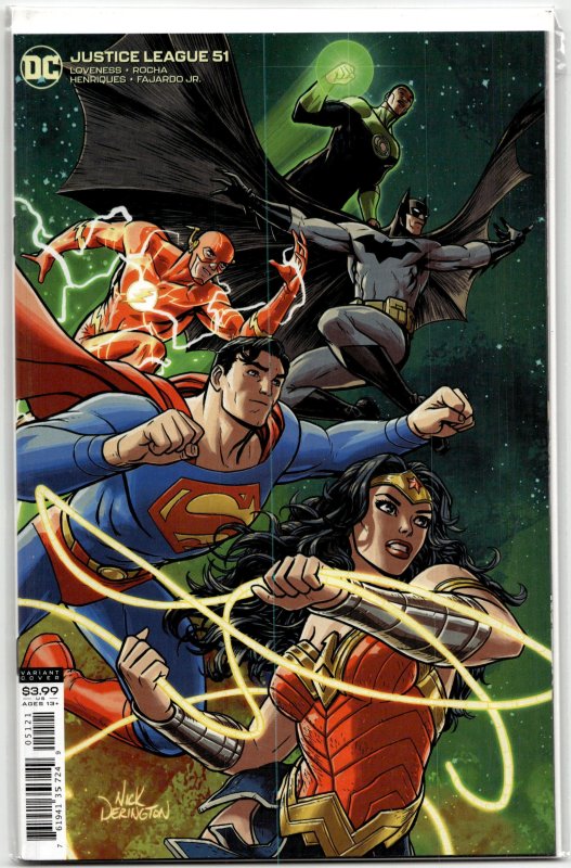 Justice League #51 (DC Comics, 2020), raw, ungraded comic book — front cover