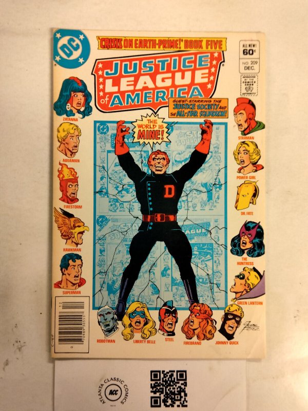 Justice League of America #209 (DC Comics), raw comic book in NM condition — front cover