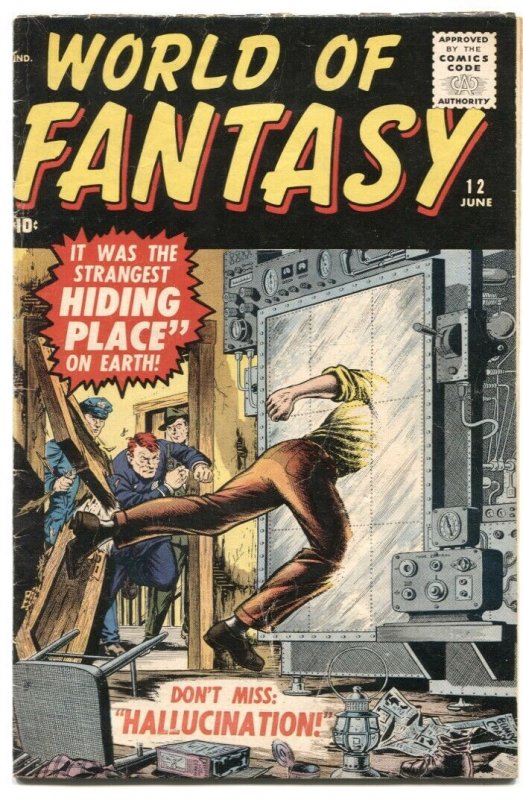 World of Fantasy #12 (Atlas Comics, 1958), raw comic book in FN condition — front cover