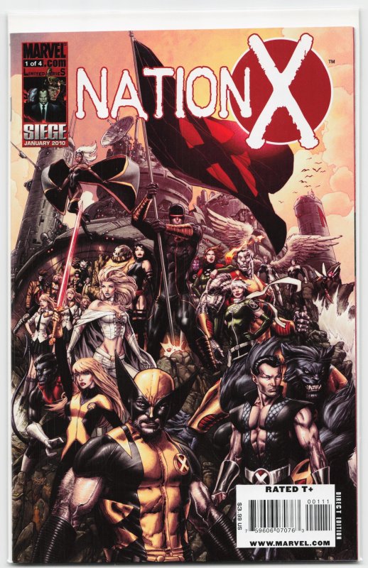 Nation X #1 (Marvel Comics, 2010), raw, ungraded comic book — front cover