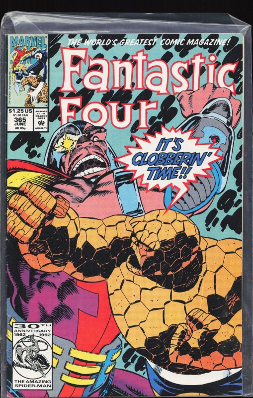 Fantastic Four #365 (Marvel Comics, 1992), raw, ungraded comic book — front cover