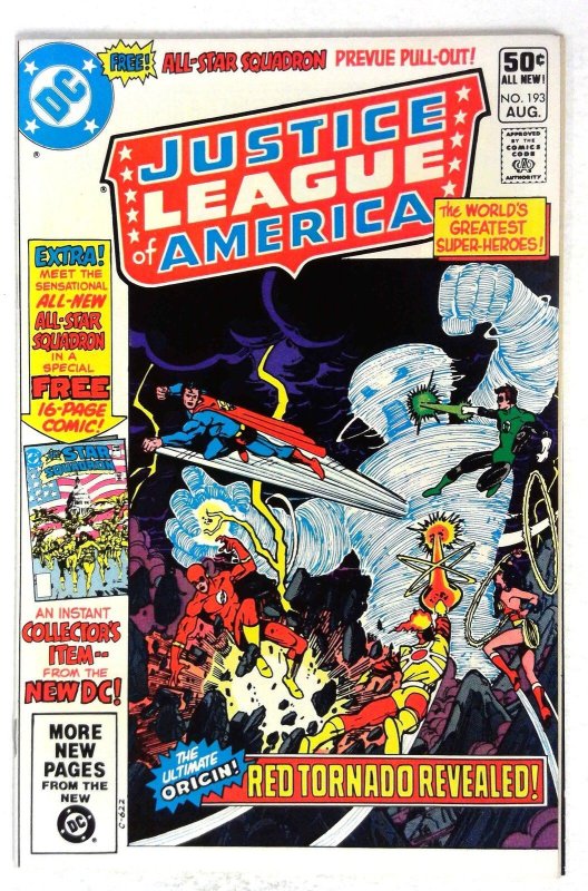 Justice League of America #193 (DC Comics), raw, ungraded comic book — front cover