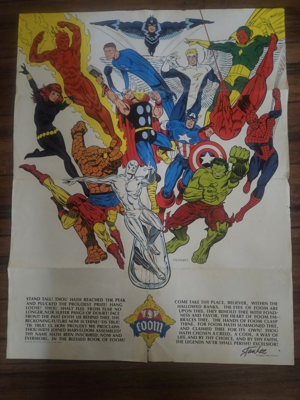 Marvel Character Foom Poster 1973-about 22" x 28"-Folded-Jim Steranko (Marvel Comics, 1973), raw, ungraded comic book — front cover