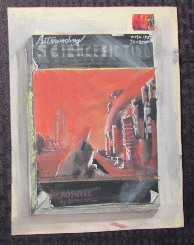 Vintage Astounding Science Fiction Painted Cover Prelim 7.5x10 Vg/fn 5.0, raw comic book in VG/FN 7.5 condition — front cover