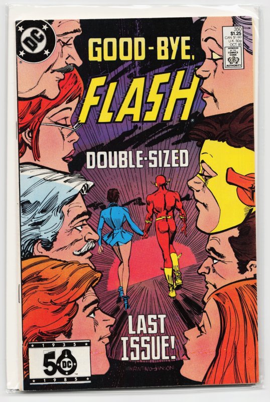 The Flash #350 (DC Comics, 1985), raw, ungraded comic book — front cover