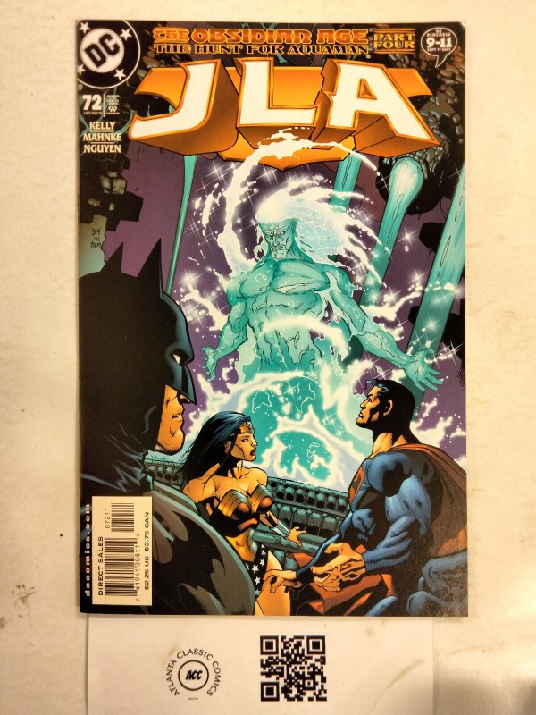 JLA #72 (DC Comics, 2002), raw comic book in NM condition — front cover