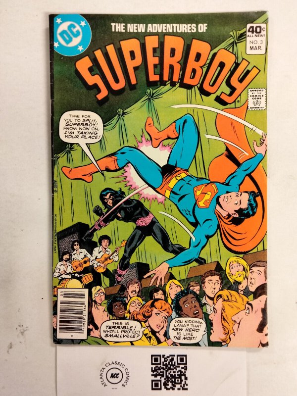 New Adventures of Superboy #3 (DC Comics, 1980), raw comic book in VF condition — front cover