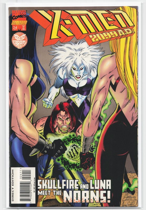 X-Men 2099 #24 (Marvel Comics, 1995), raw, ungraded comic book — front cover