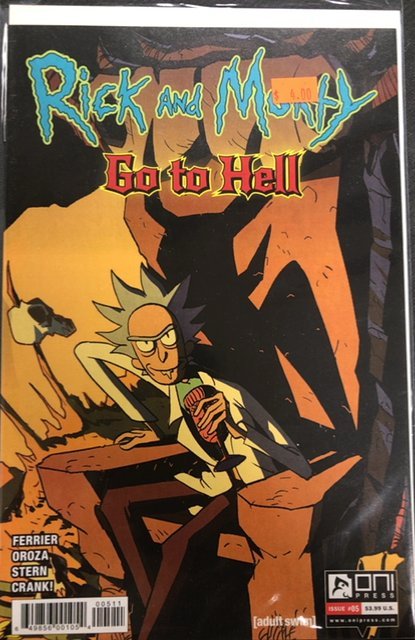 Rick and Morty Go to Hell #5 (2020), raw, ungraded comic book — front cover