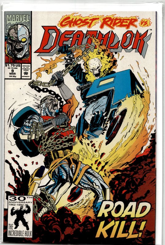 Deathlok #9 (Marvel Comics, 1992), raw, ungraded comic book — front cover