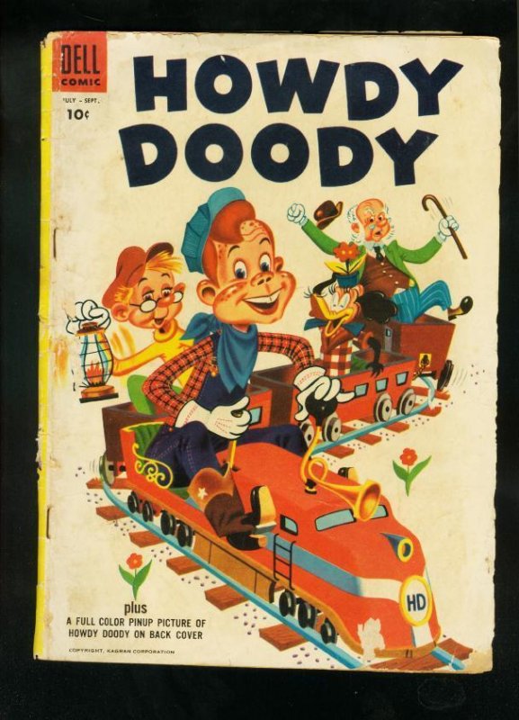 Howdy Doody #34 (Dell Comics, 1955), raw, ungraded comic book — front cover