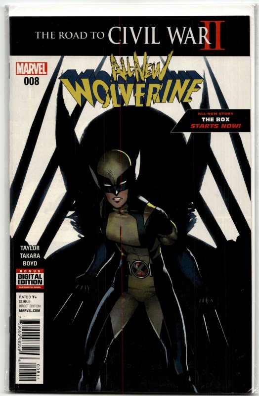 All-New Wolverine #8 (Marvel Comics, 2016), raw, ungraded comic book — front cover