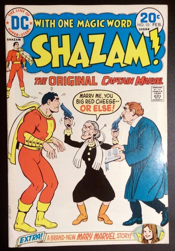 Shazam #10 (DC Comics, 1972), raw comic book in VF- 7.5 condition — front cover