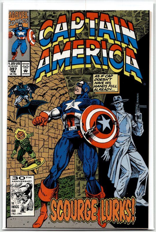 Captain America #397 (Marvel Comics, 1992), raw, ungraded comic book — front cover