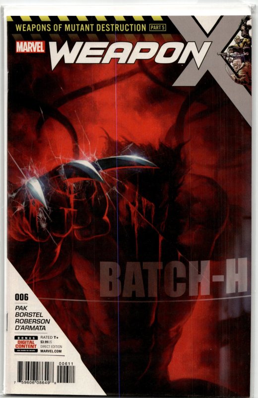Weapon X #11 (2018), raw, ungraded comic book — front cover