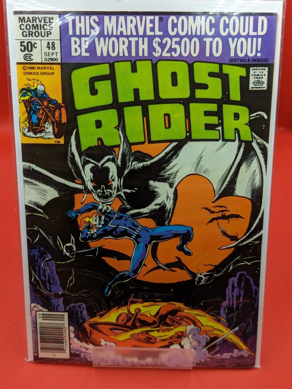 Ghost Rider #48 (Marvel Comics, 1980), raw, ungraded comic book — front cover