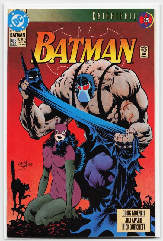 Batman #498 (DC Comics, 1993), raw, ungraded comic book — front cover