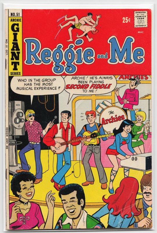 Reggie and Me #51 (1971), raw, ungraded comic book — front cover