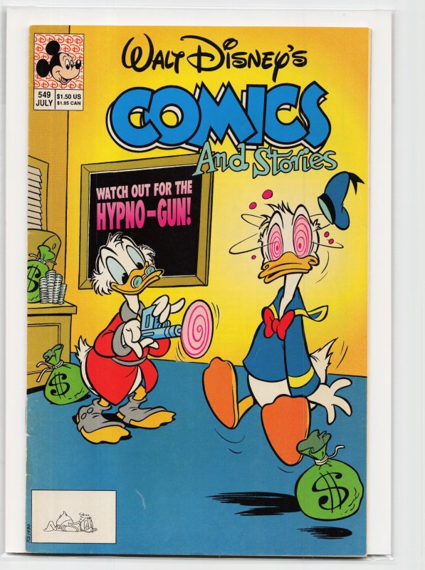 Walt Disney's Comics and Stories #549 (Gladstone, 1990), raw, ungraded comic book — front cover