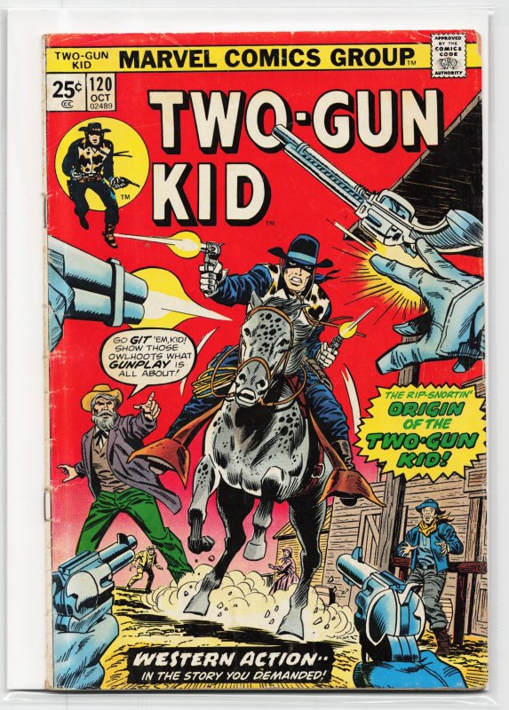 Two-Gun Kid #120 (Marvel Comics, 1974), raw, ungraded comic book — front cover