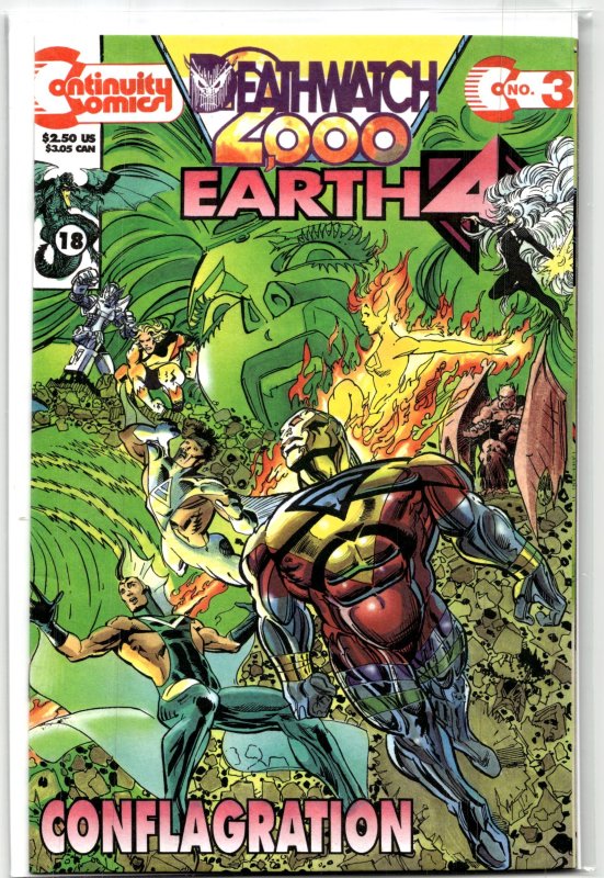 Earth 4 Deathwatch #3 (1993), raw, ungraded comic book — front cover