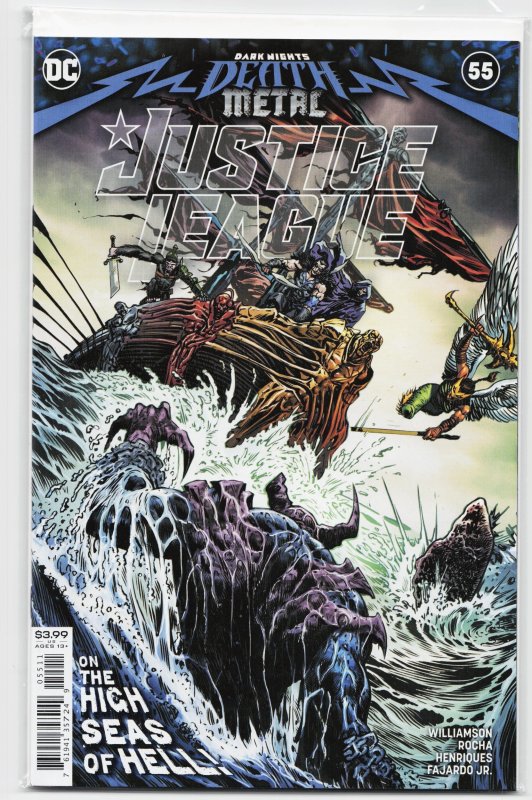 Justice League #55 (DC Comics, 2020), raw, ungraded comic book — front cover