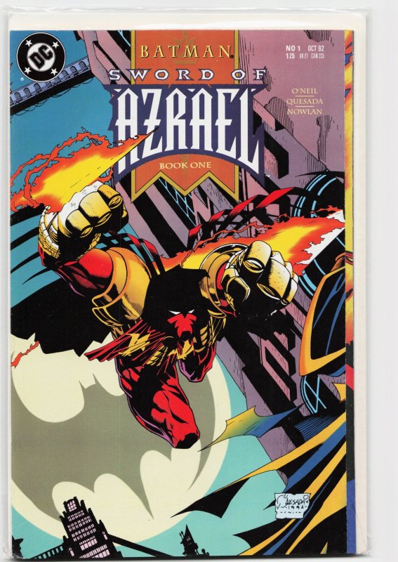 Batman: Sword of Azrael #1 (DC Comics, 1992), raw, ungraded comic book — front cover