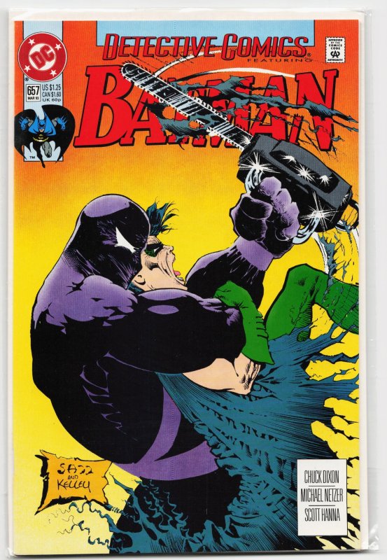 Detective Comics #657 (DC Comics, 1993), raw, ungraded comic book — front cover