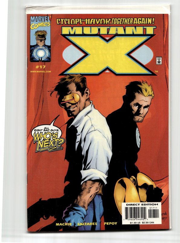 Mutant X #17 (2000), raw, ungraded comic book — front cover