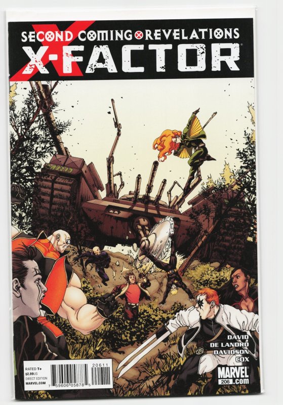 X-Factor #206 (Marvel Comics, 2010), raw, ungraded comic book — front cover