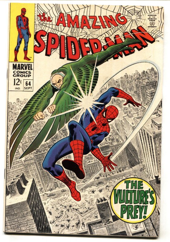Amazing Spider-Man #64 (Marvel Comics), raw comic book in VF- condition — front cover