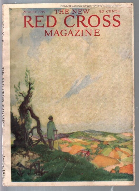 New Red Cross Magazine 8/1919-Willy Pogany Cover Art-WWI Pulp Style Stories-VG, raw comic book in VG condition — front cover