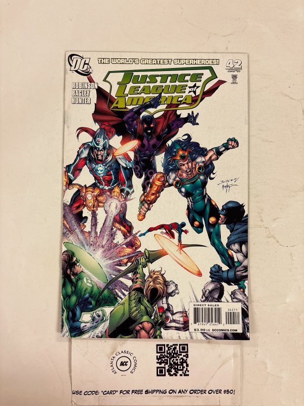 Justice League of America #42 (DC Comics, 2010), raw comic book in NM condition — front cover