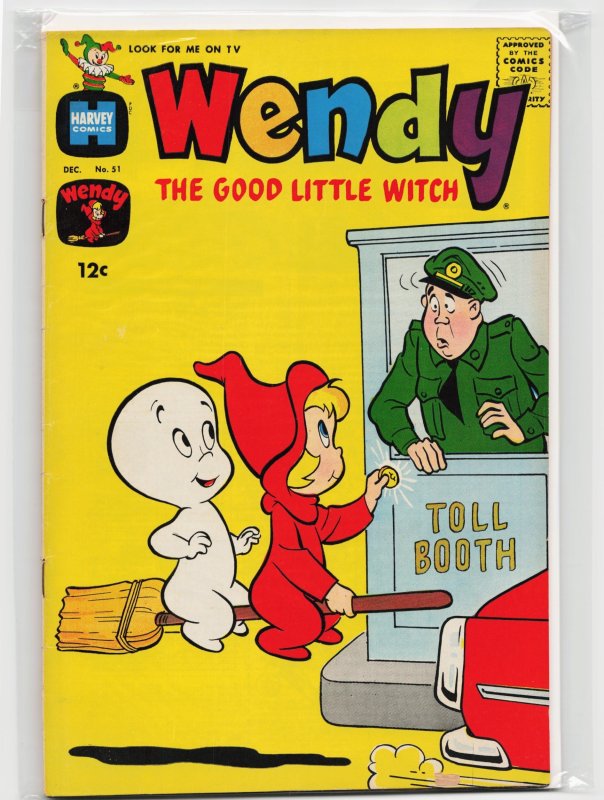 Wendy, the Good Little Witch #51 (Harvey Comics, 1968), raw, ungraded comic book — front cover