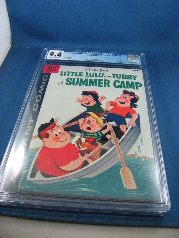 Marges Little Lulu and Tubby Summer Camp #2 (1958), CGC 9.4 graded comic book, Universal Blue label — front cover in its holder