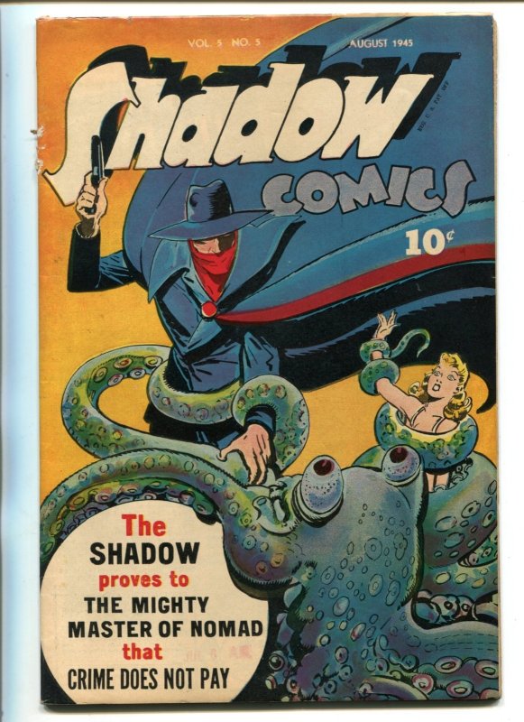 Shadow VOL 5 #5-1945-Street & Smith-Nick CARTER-fn, raw, ungraded comic book — front cover