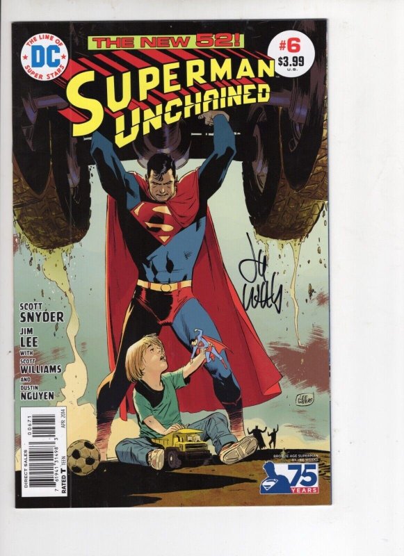 Superman Unchained #6 (DC Comics, 2014), raw comic book in NM 9.4 condition — front cover