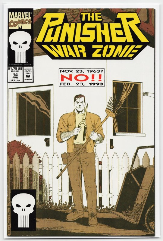 The Punisher: War Zone #14 (Marvel Comics, 1993), raw, ungraded comic book — front cover