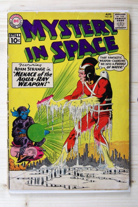 Mystery in Space #69 (DC Comics, 1961), raw comic book in VG 4.0 condition — front cover