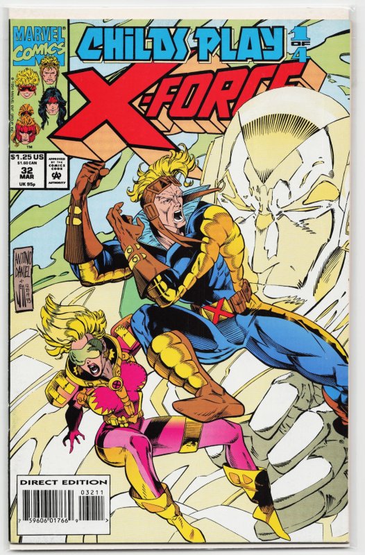 X-Force #32 (Marvel Comics, 1994), raw, ungraded comic book — front cover