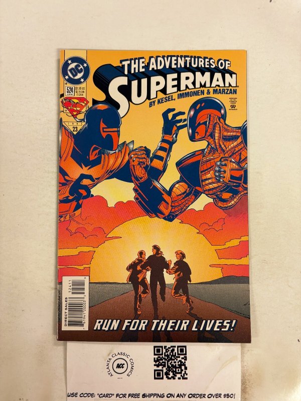 The Adventures of Superman #524 (DC Comics, 1995), raw comic book in NM condition — front cover