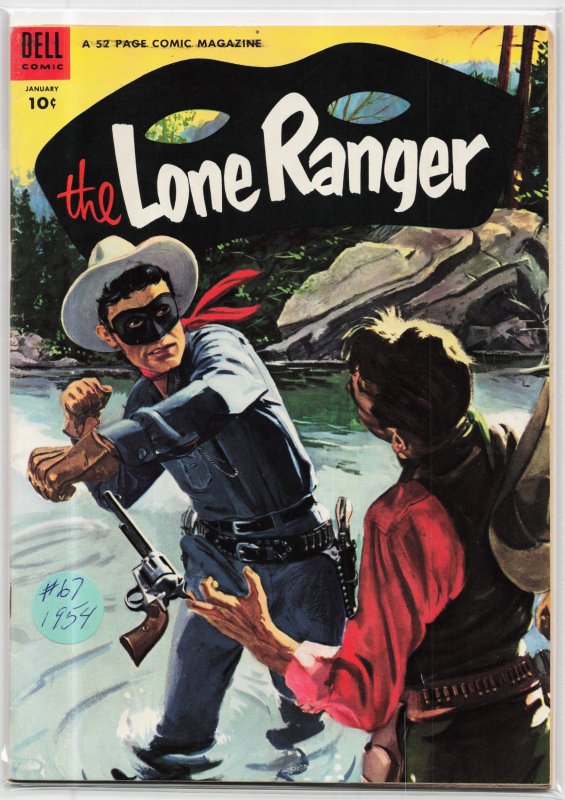 The Lone Ranger #67 (Dell, 1954), raw, ungraded comic book — front cover
