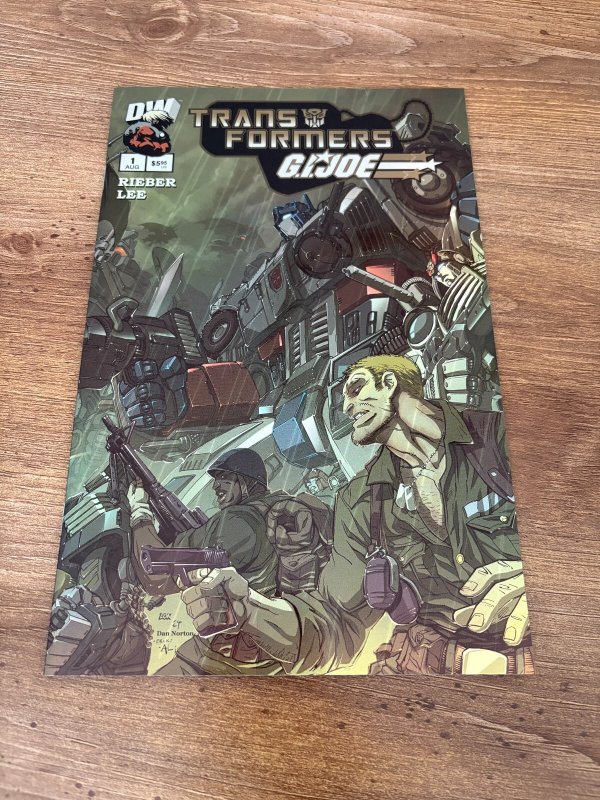 Transformers G.I. Joe #1, raw comic book in NM condition — front cover
