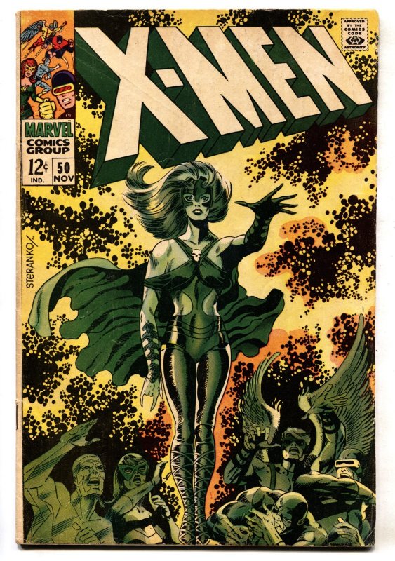 X-Men #50 (Marvel Comics, 1965), raw, ungraded comic book — front cover