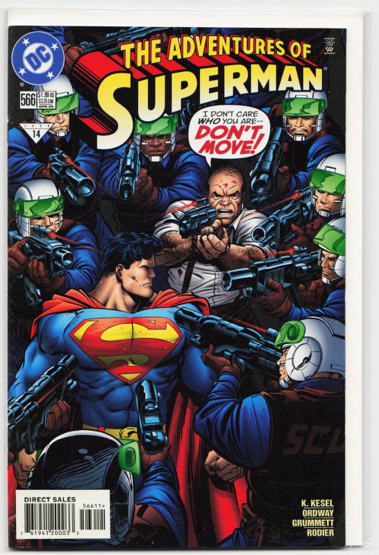 Adventures of Superman #566 (DC Comics, 1999), raw, ungraded comic book — front cover
