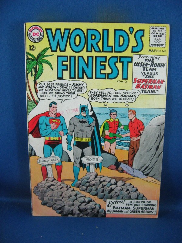 Worlds Finest #141 (DC Comics, 1964), raw comic book in VG condition — front cover