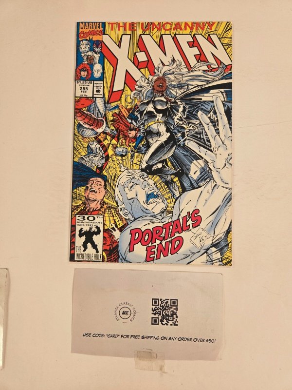 Uncanny X-Men #285 (Marvel Comics, 1992), raw comic book in VF condition — front cover